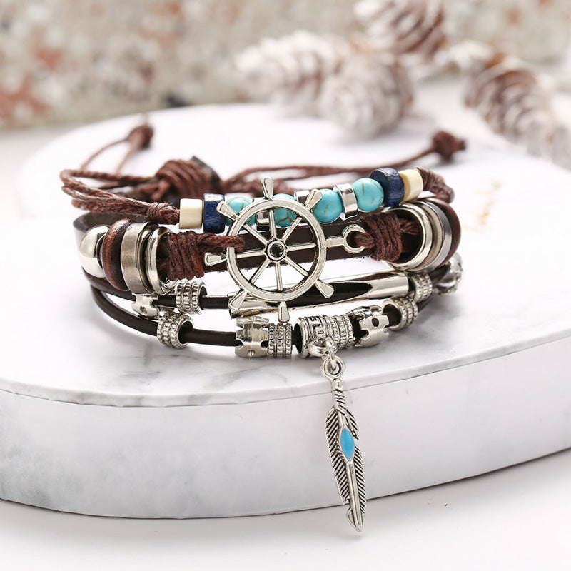 Turquoise Multilayer Leather Bracelet