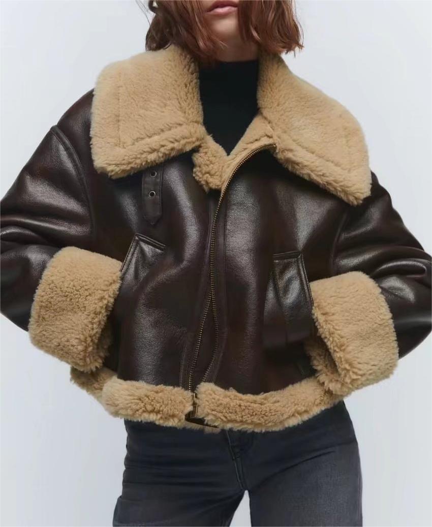 Celeste Luxe Shearling Aviator Jacket