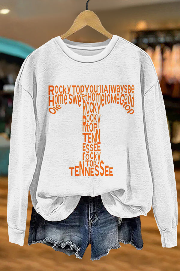 Unique Tennessee Volunteers Print Sweatshirt