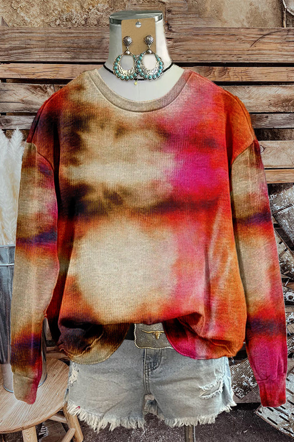 Psychedelic Tie-dye Print Sweatshirt