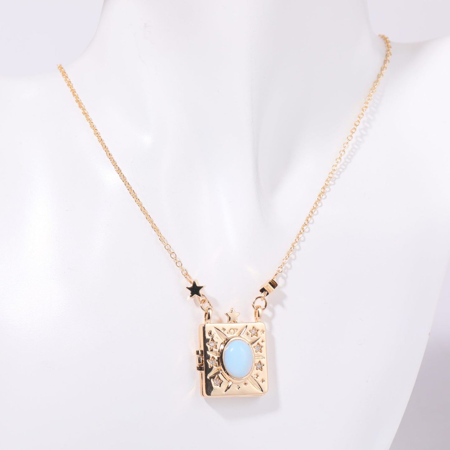 Women's Butterfly Shell Album Pendant Necklace