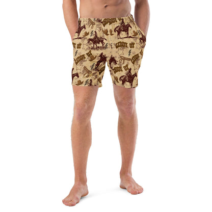 Yeehaw Vintage Western Men's Swim Trunks