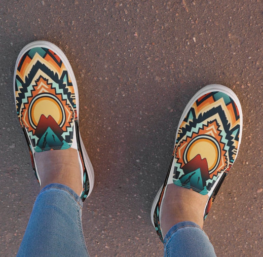 Southwestern Women__ Slip-on Canvas Shoes