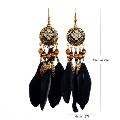 Feather Tassel Earrings