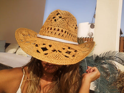 Boho cowboy hats for women, bohemian cowgirl straw hat, stetson western hats, kekugi