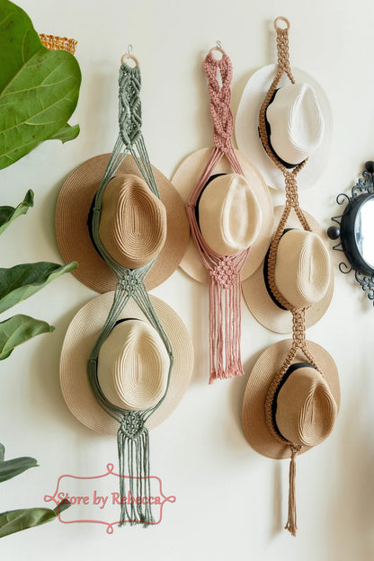 ❤️Handmade Linen Decorative Boho Hat Rack For Wall Hanging