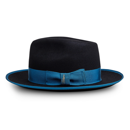 The Fox Fedora - Black & Turquoise