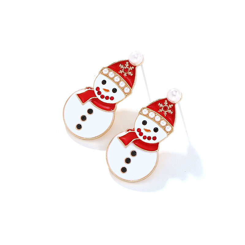 Cute Christmas Snowman Earrings