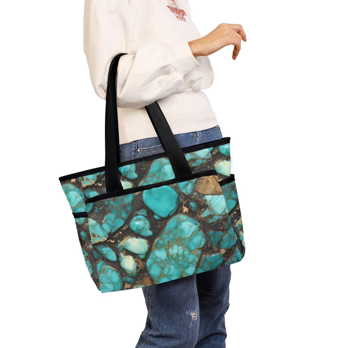 All Turquoise Beach Tote Bag