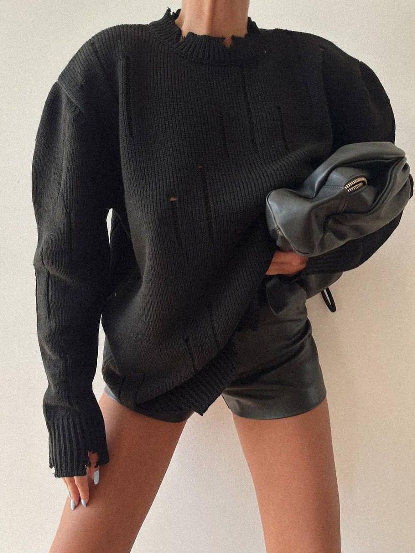 Vintage Distressed Turtleneck Sweater