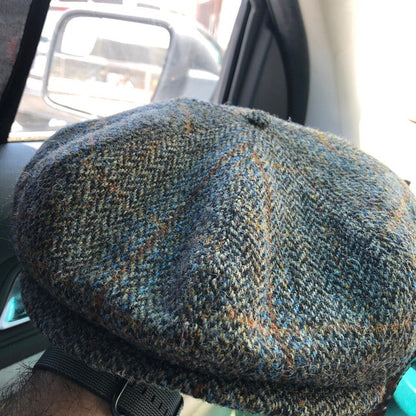 [Best Sale!]PEAKED CAPS Genuine Scottish Harris Tweed 8 Panels Man Cap