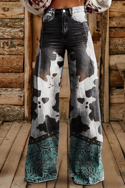 Western Print Jeans