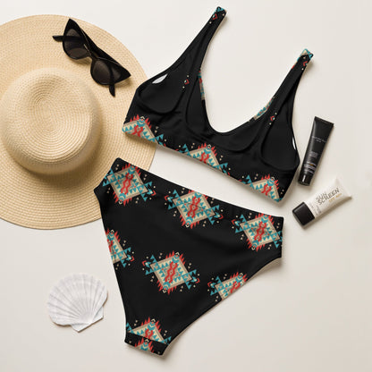 Yeehaw Black Aztec Bikini