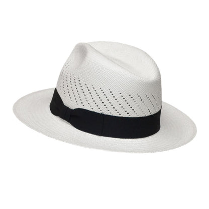 Advanced Original Panama Hat-White Straw | Black Band-Handwoven in Ecuador(HatBox Included)