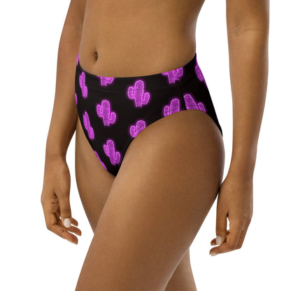 Yeehaw Purple Neon Cactus Bikini Bottom