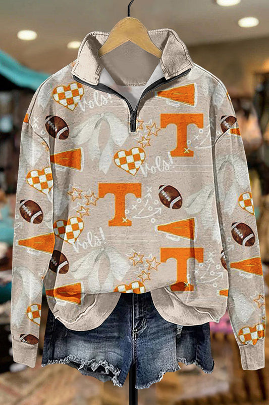 Gameday Tennessee Volunteers Printed Zip Sweatshirt