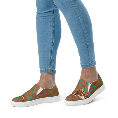 Longhorn & Brands Women__ slip-on canvas shoes