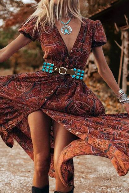 Boho Tribal Ethnic Long Dress