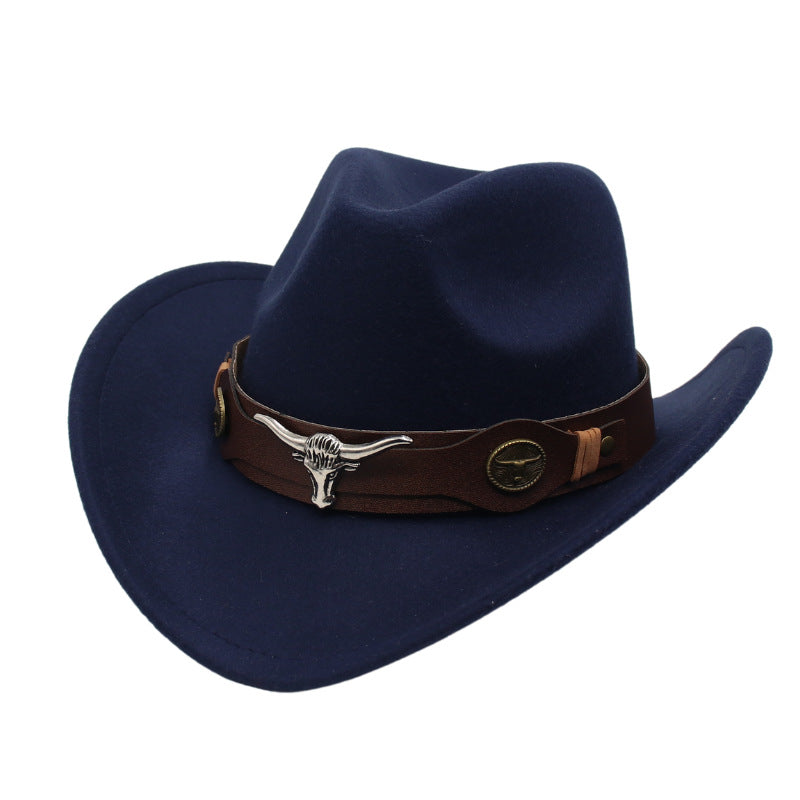 Men's Vintage Western Cowboy Hat Suede Knight British Felt Hat