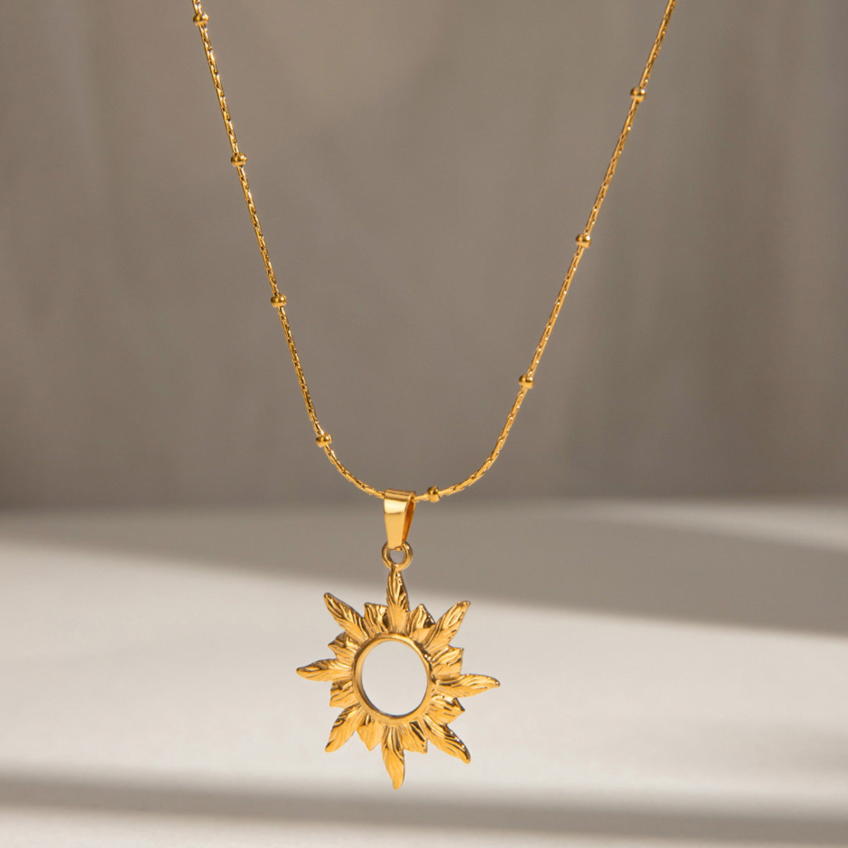 Women's Sun Pendant Necklace