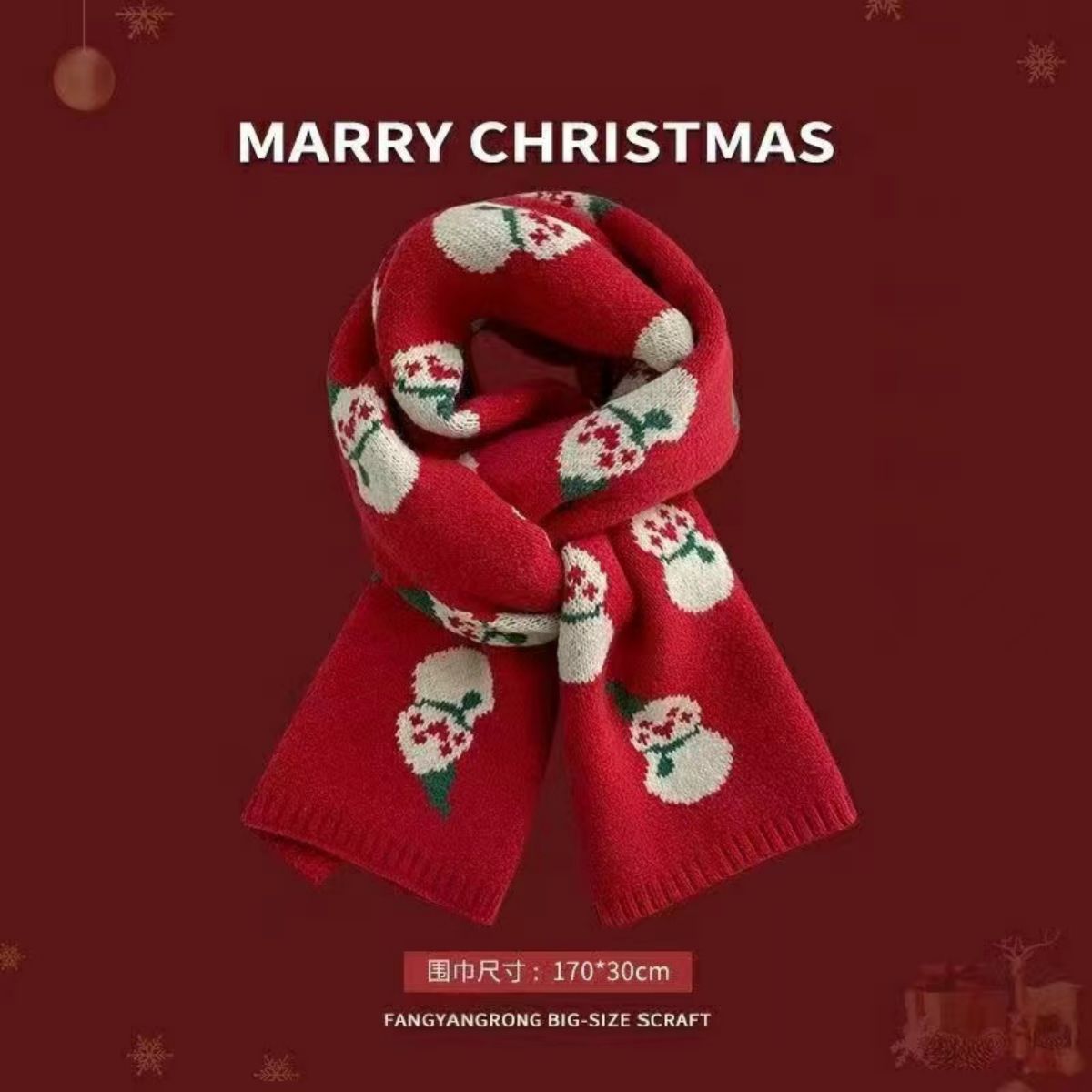 Unisex Santa Claus Knitted Scarf