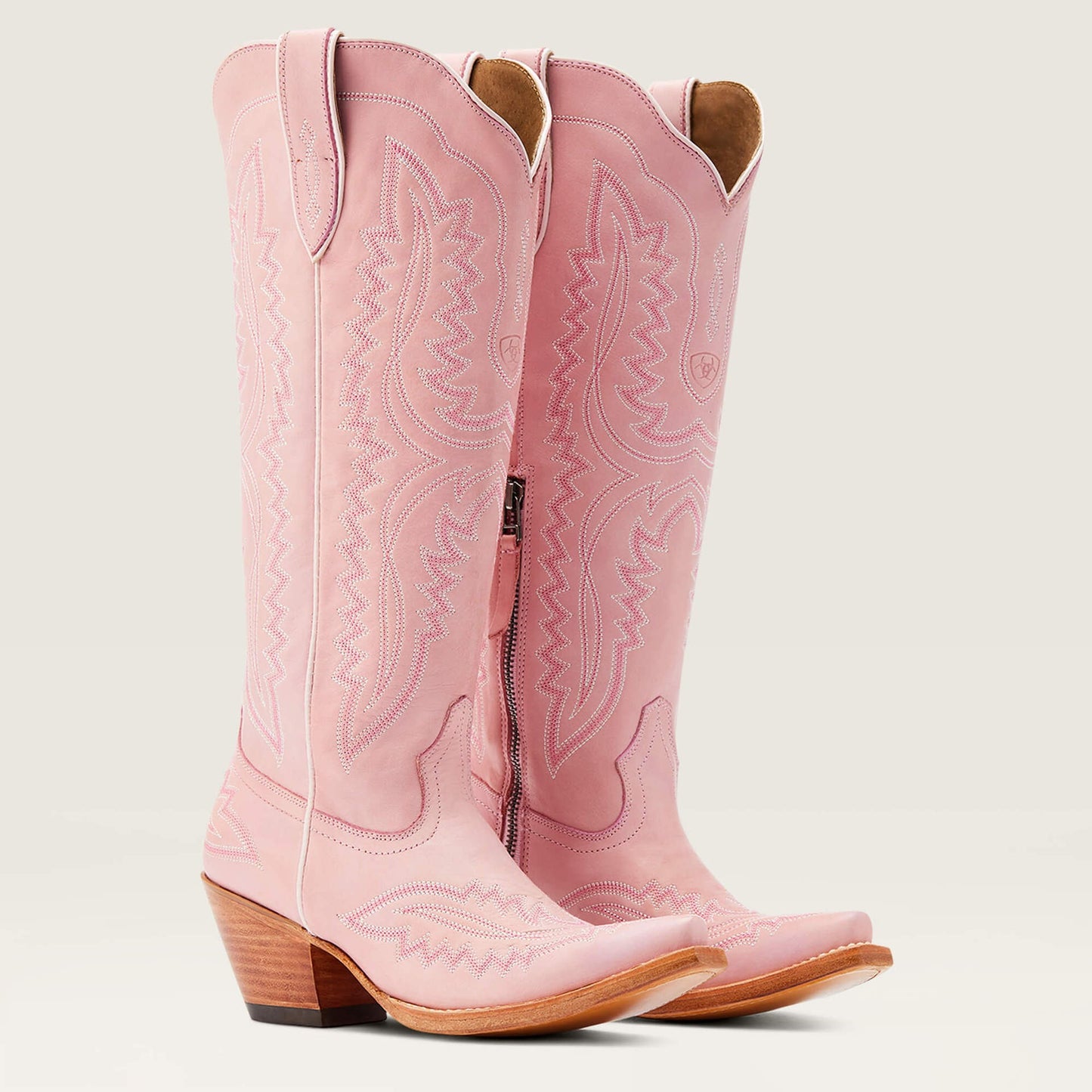 Pointed Toe Block Heel High Western Cowboy Boots