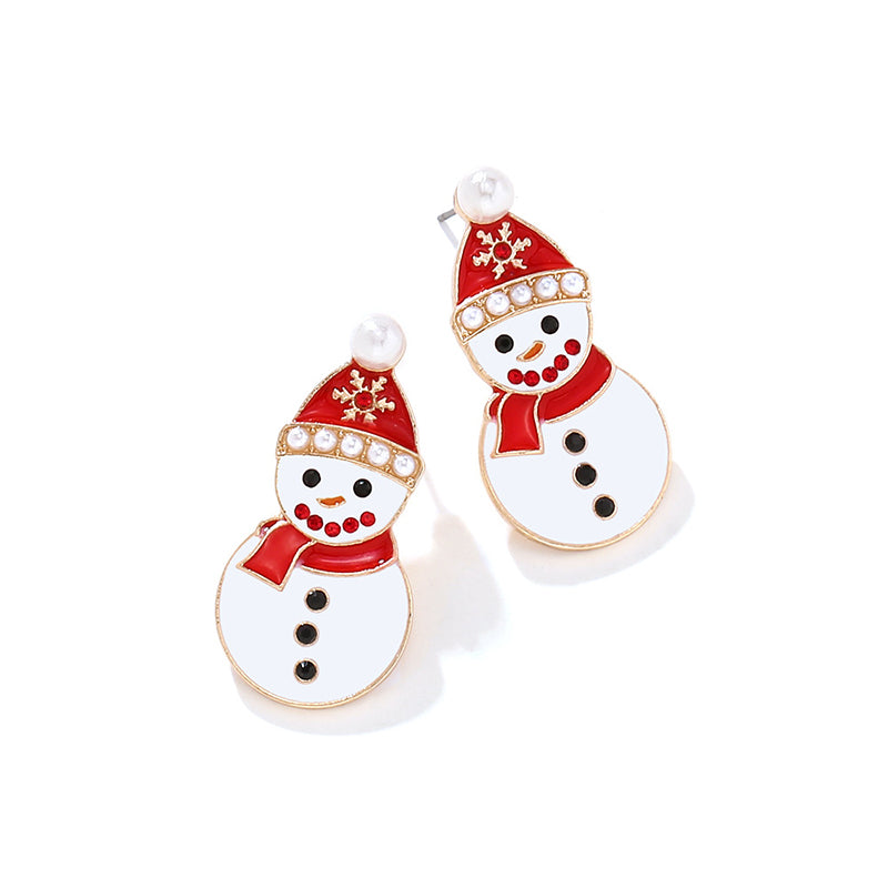 Cute Christmas Snowman Earrings