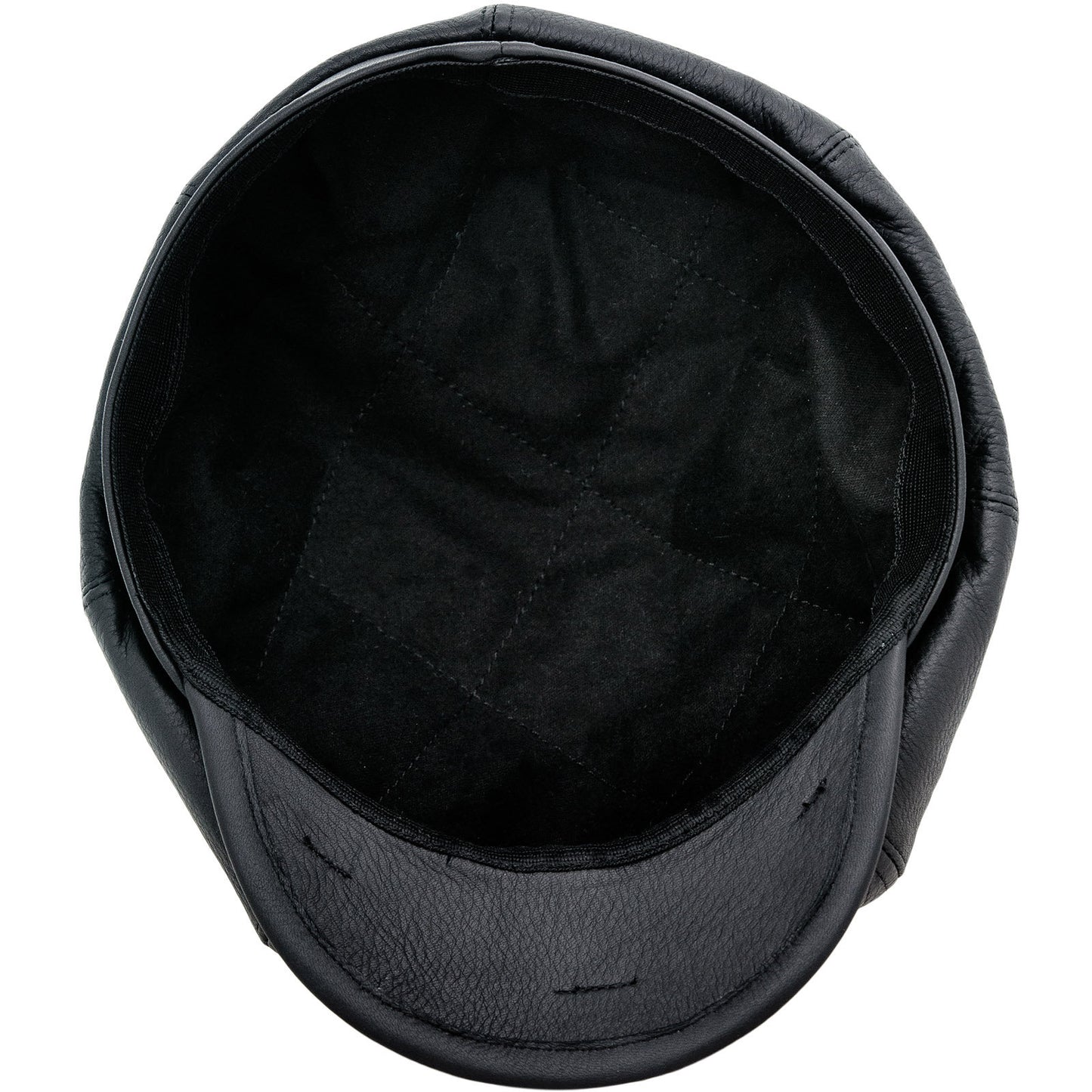 PEAKED CAPS BRIAN - LEATHER-BLACK