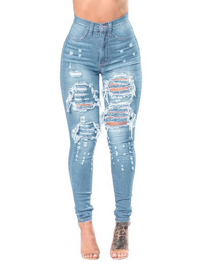 High Waisted Slim Jeans