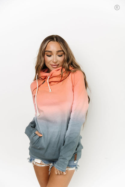 Ampersand Avenue DoubleHood_ Sweatshirt - Chasing Sunset  XS OR 3X