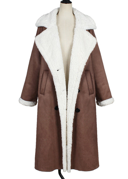 Women's Fur Coat Thickened Plush Winter Lambswool Long