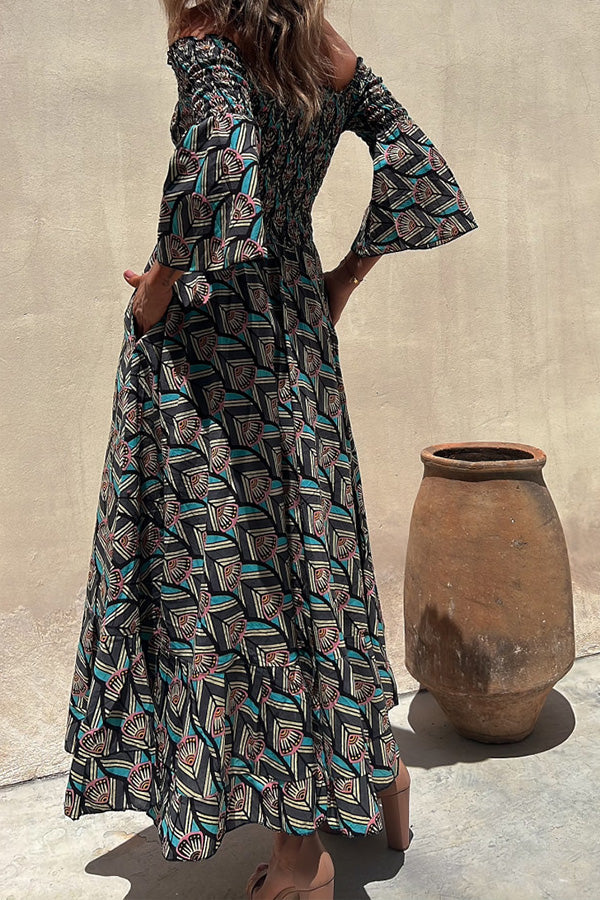 GEOMETRIC BADO LONG DRESS