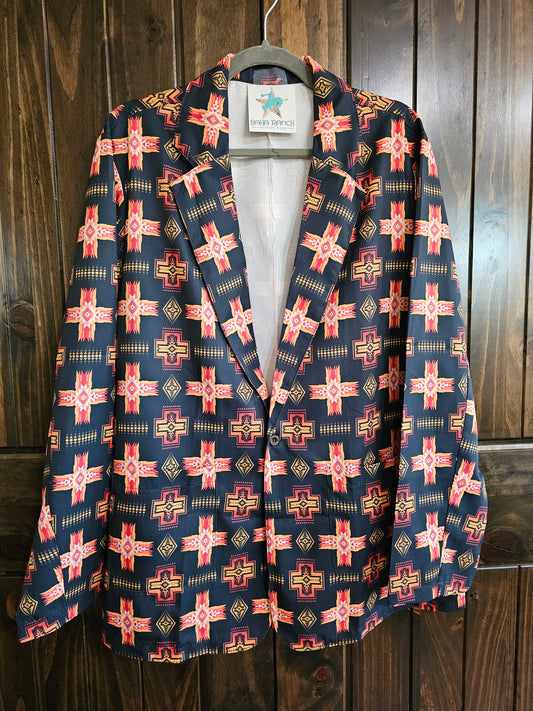 Fire Aztec Womens Western Blazer