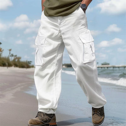 Men's Linen Plain Comfort Pants