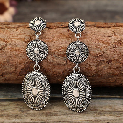 Retro Bohemian Pumpkin Pattern Earrings