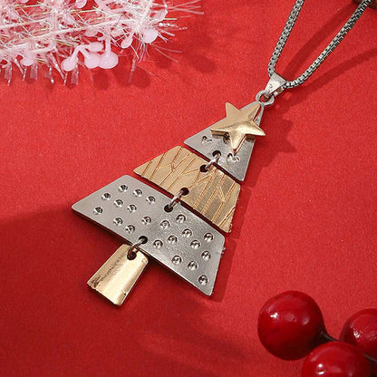 Exaggerated Chic Christmas Tree Necklace