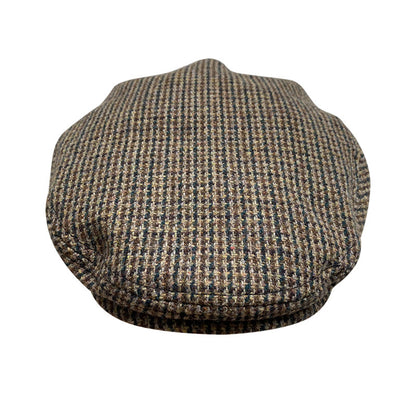 THE PEAKED Marl Flat Hat Taran-Harris Tweed