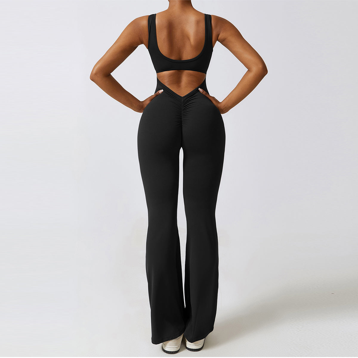 Elodie V-Back Flared Jumpsuit