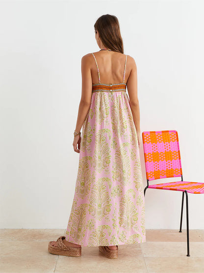 Wallpaper Maxi Bodice Dress