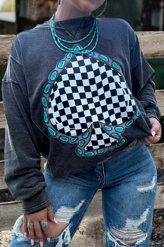 Checkered Spade Sweatshirt