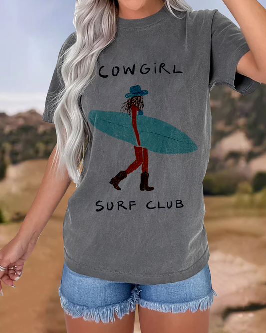 "COWGiRL SURF CLUB" Graphic T-Shirt