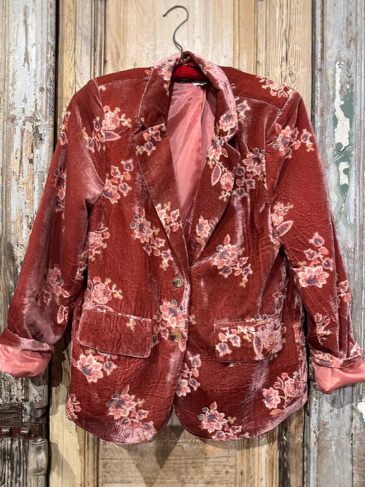 Elegant Floral Print Jacket