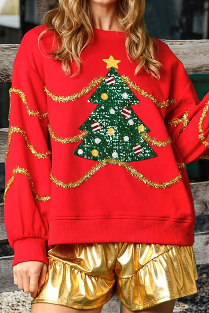 Sequin Christmas Tree Sweater