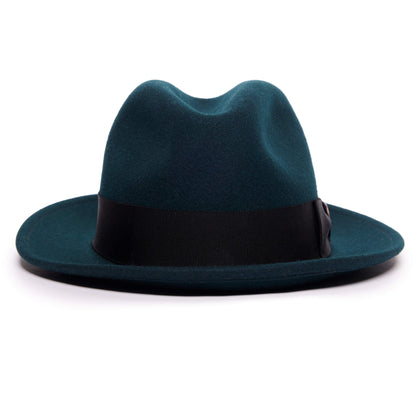 Felt Finery Series Butterfly Bow Accent Wool Fedora Hat