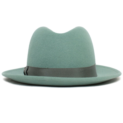 Felt Finery Series Butterfly Bow Accent Wool Fedora Hat