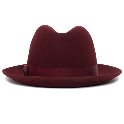 Felt Finery Series Butterfly Bow Accent Wool Fedora Hat