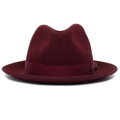 Felt Finery Series Butterfly Bow Accent Wool Fedora Hat