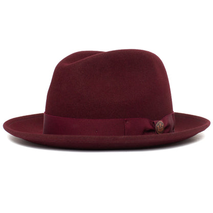 Felt Finery Series Butterfly Bow Accent Wool Fedora Hat