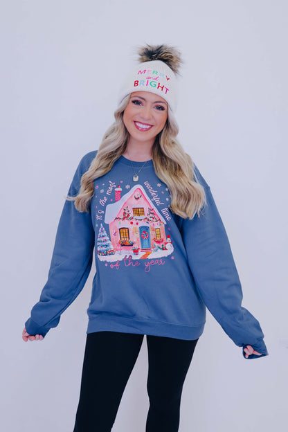 Gingerbread House "It's The Most Wonderful.." Graphic Sweatshirt