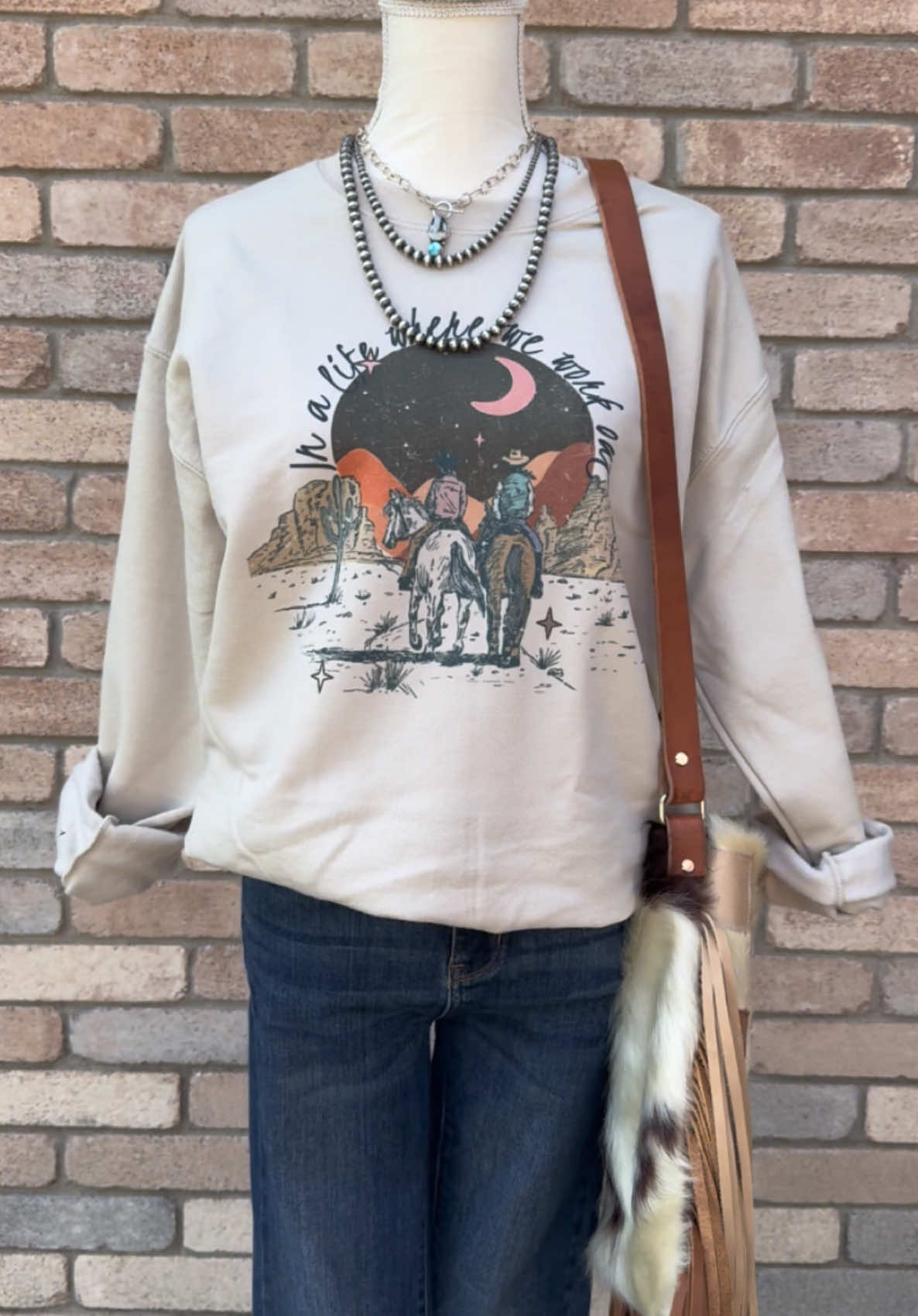 Women's Western Riding Print Sweatshirt